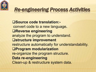 software re-engineering | PPTX