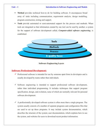 Introduction to Software Engineering and Development Models | DOCX
