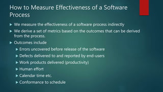 Process Development Metrics software metrics(process,project,product) | PPTX