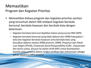 Tahapan Program PPSP - Penyusunan Rencana Strategis BPS dan SSK | PDF