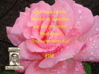 Que a sua estrela ilumine os caminhos que irás percorrer! Muita paz! Tenha um ótimo dia! FIM 