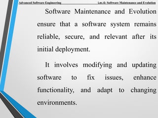 Comprehensive Guide to Software Maintenance and Evolution in Advanced ...