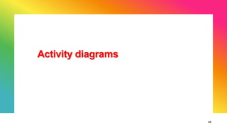 Activity diagrams
44
 
