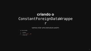 ConstantForeignDataWrappe
r
$	tree	myfdw
.
|--	myfdw/
|			`--	__init__.py
`--	setup.py
 