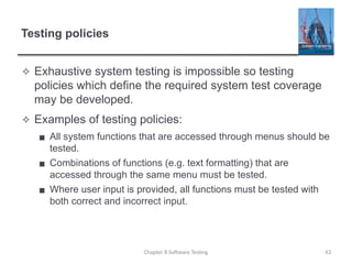 Example Testing Policy software engineering: Software Testing Software Evolution | PPTX