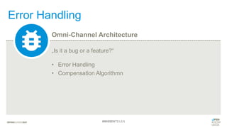 Error Handling
„Is it a bug or a feature?“
• Error Handling
• Compensation Algorithmn
Omni-Channel Architecture
#WISSENTEILEN
 