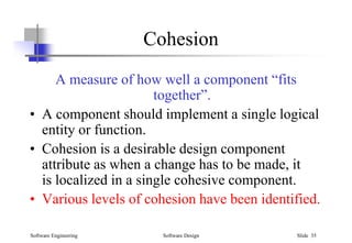 Function Cohesion Software Design SE-software design.ppt