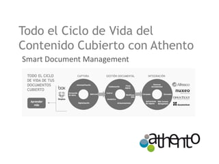 Todo el Ciclo de Vida del Contenido Cubierto con Athento 
Smart Document Management  