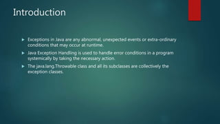 Java SE 11 Exception Handling | PPT
