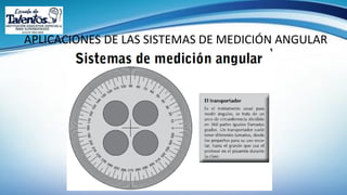 APLICACIONES DE LAS SISTEMAS DE MEDICIÓN ANGULAR
 