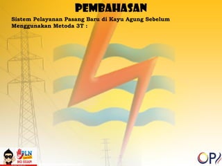 pembahasan 
Sistem Pelayanan Pasang Baru di Kayu Agung Sebelum 
Menggunakan Metoda 3T : 
 