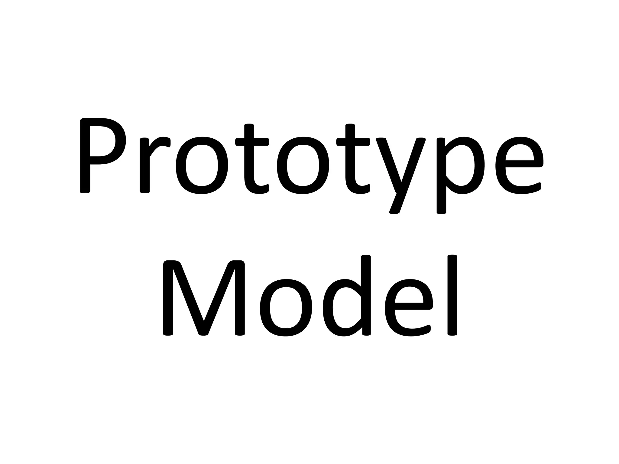 Prototype
Model
 