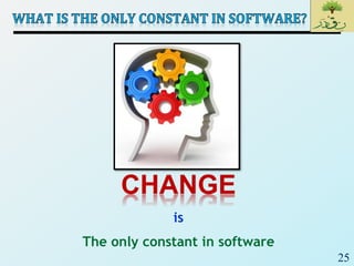 25
CHANGE
is
The only constant in software
 