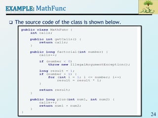 24
MathFunc
 The source code of the class is shown below.
 