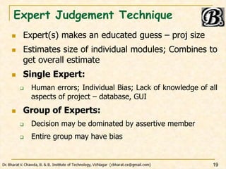 Expert Judgment Risk Technique SE2023 0301 Software Project Management.pptx