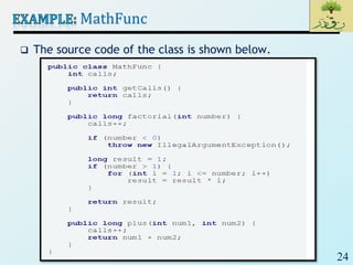 24
MathFunc
 The source code of the class is shown below.
 