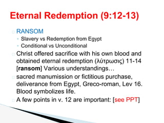 Redemption Ransom Notes_on_Hebrews of the new testament.pptx