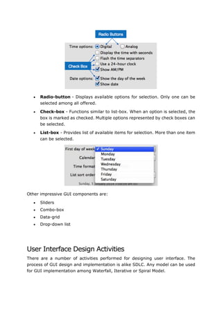 SWE-401 - 8. Software User Interface Design | PDF