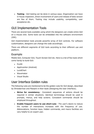 SWE-401 - 8. Software User Interface Design | PDF