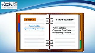 Campo Temático:Sesión 9
Puntos Notables
Figuras inscritas y circunscritas -Puntos Notables
-Problemas Casuísticos
-Prevención y Curación
 