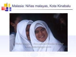 Malasia: Niñas malayas, Kota Kinabalu
 