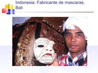 Indonesia: Fabricante de mascaras,
Bali
 