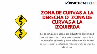 Estas señales se usan para advertir la proximidad
de una zona con tres o más curvas consecutivas
de sentidos opuestos y cuya velocidad de diseño
es menor que la velocidad máxima o de operación
de la vía
ZONA DE CURVAS A LA
DERECHA O ZONA DE
CURVAS A LA
IZQUIERDA
 