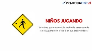 Se utiliza para advertir la probable presencia de
niños jugando en la vía o en sus proximidades
NIÑOS JUGANDO
 