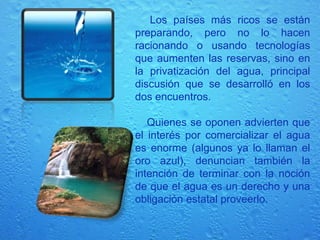 Mucho se habla de las plantas tratadoras para reutilización del agua en ciertas actividades donde no se requiere la calidad de potable Pero hemos olvidado que también hay desperdicios que no están a la vista y por ello no les ponemos atención.    En la actualidad, una cuarta parte de la población mundial, es decir, mil quinientos millones de personas, que principalmente habitan en los PED (Países en Desarrollo) sufren escasez severa de agua limpia, lo que ocasiona que en el mundo haya más de diez millones de muertes al año producto de enfermedades hídricas.