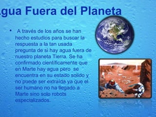 Los defensores de la privatización del agua se justificandiciendoque no es el agua la que se estáprivatizando, sinoque se trata de la licitación de proyectos tales como la construcción de acueductos y de plantas de saneamiento.Deshielo.El deshielo es la fusión de las nieves y de los heleros, como consecuencia del aumento de las temperaturas en la primavera.