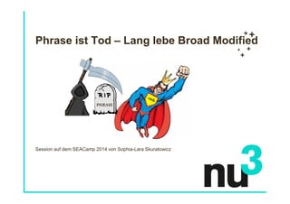 Phrase ist Tod – Lang lebe Broad Modified
Session auf dem SEACamp 2014 von Sophia-Lara Skuratowicz
PHRASE
+
+
+
+
+
 