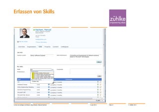 Erfassen von Skills




Lernen ist wichtiger als Wissen | Jörg Dirbach, Manuel Hachem   4. Juni 2012   Folie 21   © Zühlke 2012
 