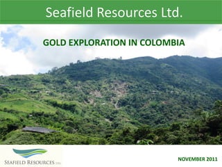 Seafield Resources Ltd.
GOLD EXPLORATION IN COLOMBIA




                          NOVEMBER 2011
                                   1
 