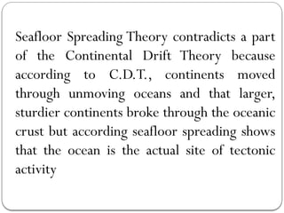 Topic/ Lesson for sea floor spreading and the explanation | PPTX