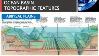 OCEAN BASIN
TOPOGRAPHIC FEATURES
ABBYSAL PLAINS
 