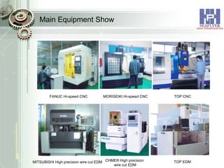 Main Equipment Show FANUC Hi-speed CNC TOP EDM CHMER High precision  wire cut EDM TOP CNC MITSUBISHI High precision wire cut EDM MORISEIKI Hi-speed CNC 