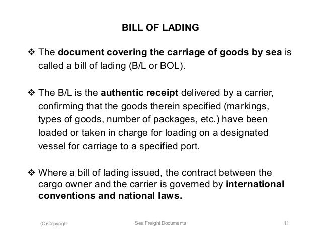 sea freight documents sea doc f bol document
