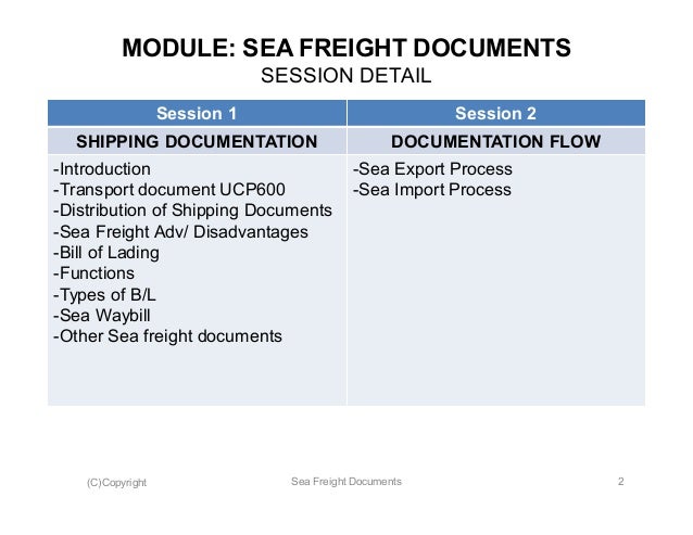 Ocean Shipping Process Flow Chart