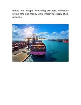 The Role of Port Efficiency in Sea Freight Forwarding | PDF