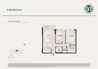 G+14
KEY PLAN
DISCLAIMER: All measurements, dimensions, coordinates and drawings given as the Floor Plans in this literature are approximate and provided only for the purpose of marketing, illustration, information and general guidance as such drawings are not to scale. All the rooms, sizes,
locations, orientations, dimensions, fixtures, fittings, finishes and specifications (including materials for, placement, size of rooms, windows, doors, balcony, furniture’s, inbuilt wardrobe etc.) provided in the floor plans may vary as the same have been taken from concept designs prior
to the actual development/construction and therefore their accuracy in relation to actual construction cannot be confirmed. Hence, we make no guarantee, warranty or representation as to the accuracy and completeness of the Floor plan information as changes may be made during
the development process, without notice. Always refer to latest IFC design available in the sales office for the most accurate representation of all construction details.
UNIT 06| 5TH to 14TH FLOORS
Suite Area: 977 sq.ft
Balcony Area: 68 sq.ft
Total Area: 1045 sq.ft
BATH
2.20 X 2.00
LAUN.
1.40X1.10
BEDROOM 01
3.30 X 4.45
BALCONY
4.30 X 1.40
LIVING/DINING
4.30 X 4.55
KITCHEN
3.10 X 3.20
BATHROOM
3.05 X 2.60
MASTER
BEDROOM
3.50 X 5.05
ENTRY
1ST TO 14TH FLOORS
Suite Area:
Balcony Area:
Total Area:
977 - 1,108 Sqft
68 - 71 Sqft
1,045 - 1,179 Sqft
06
2 BEDROOM
 