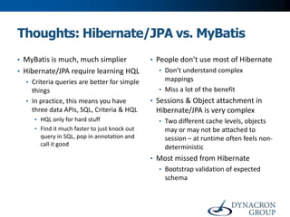Hibernate ibatis shop