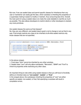 Sealed classes java | PDF