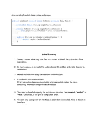 Sealed classes java | PDF