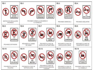 Señales de reglamentación