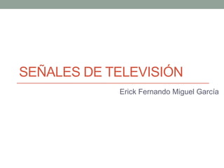 SEÑALES DE TELEVISIÓN
Erick Fernando Miguel García

 