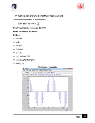 Señales de tiempo continuo y discreto MATLAB | PDF