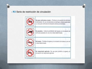 - R3 Serie de restricción de circulación
 