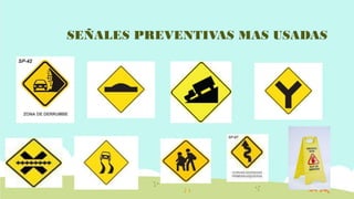 SEÑALES PREVENTIVAS MAS USADAS

 