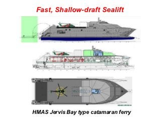 Fast, Shallow-draft Sealift




HMAS Jervis Bay type catamaran ferry
 