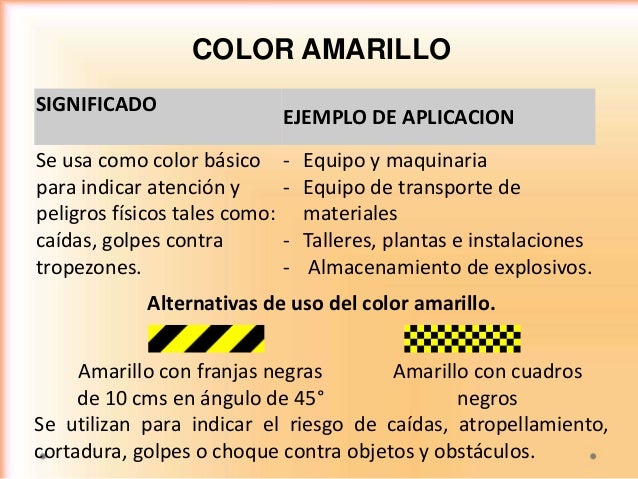 Señalizacion, demarcacion, colores
